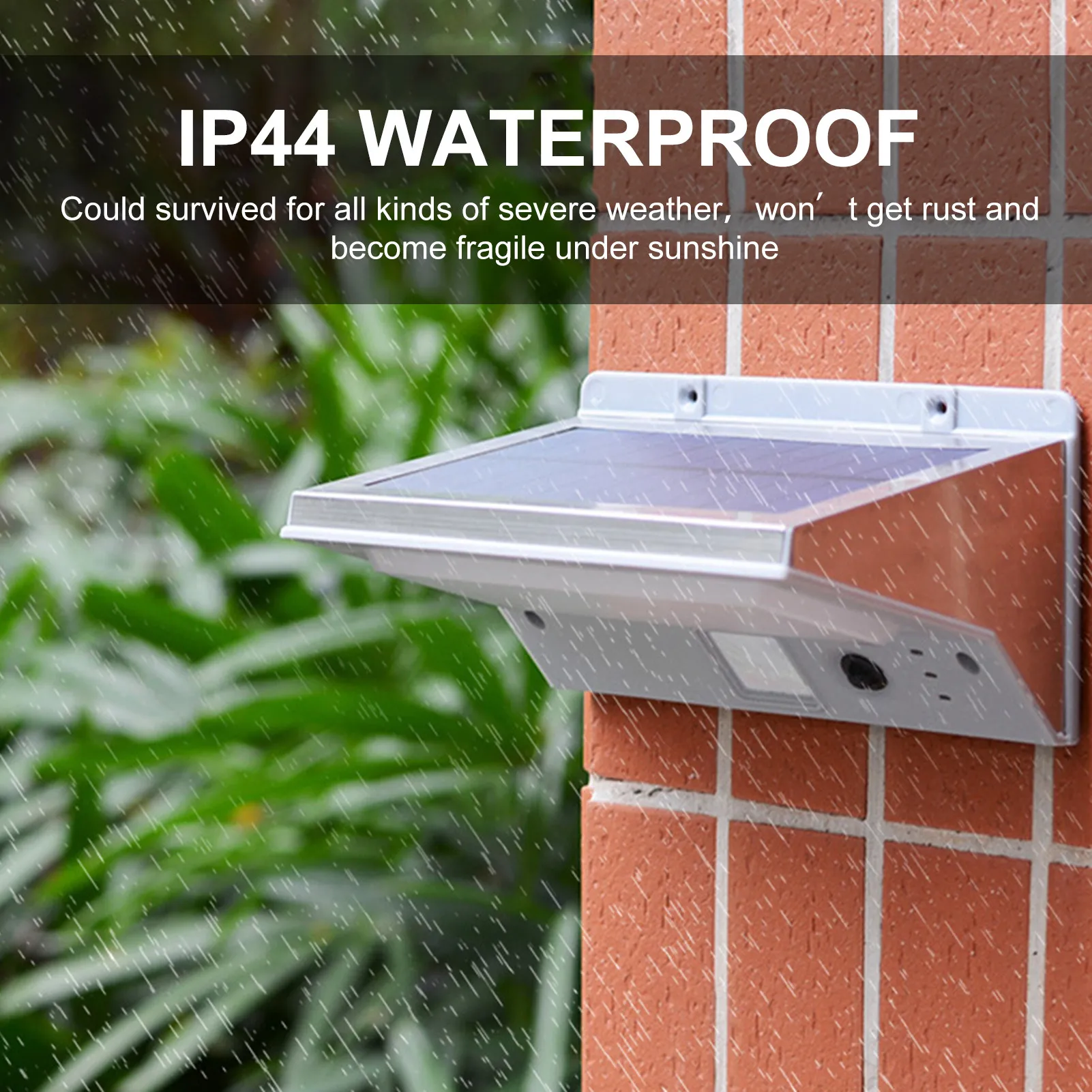 

21LED Solar Powered Motion Sensor Wall Light Stainless Steel IP44 Waterproof Garden Wall Lamp Outdoor Street Lighting