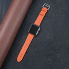 Кожаный ремешок для Apple watch band 44 мм 40 мм 38 мм 42 мм, один туристический браслет для iWatch series 6 5 4 3 SE 7 45 мм 41 мм