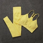 Костюм спортивный CHRLEISURE женский бесшовный, комплект из двух предметов, бюстгальтер и леггинсы с высокой талией, одежда для фитнеса, 2020