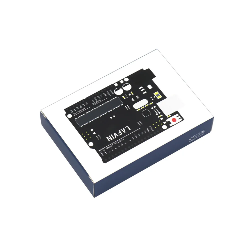 10 шт./лот LAFVIN для UNO R3 плата ATmega328P ATMEGA16U2 с USB кабелем для Arduino