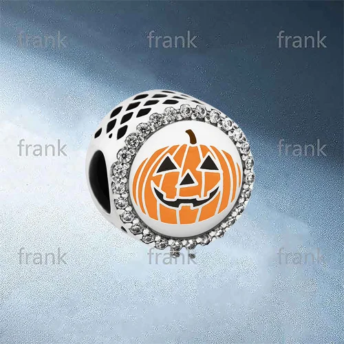

ENG792016CZ Pumpkin Charm, Mixed Enamel & Clear CZ
