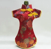 fundas navideas para botellas cheongsam bolsas de vino brocado de seda ropa para botellas de vino decoracin del hogar de