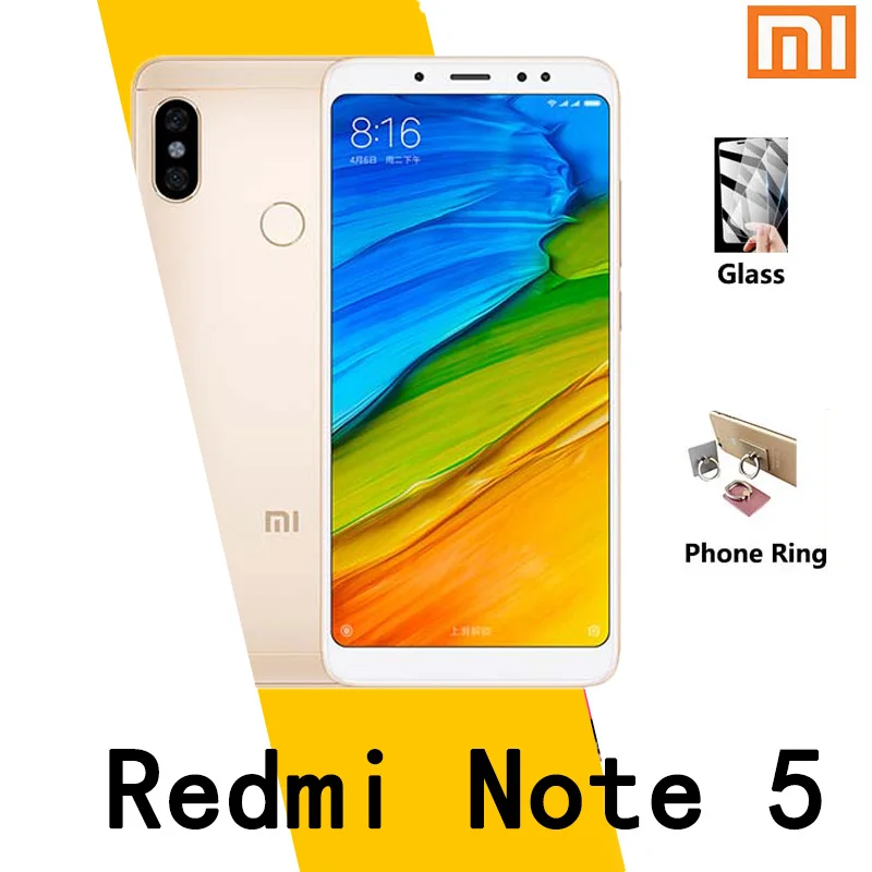 

smartphone Xiaomi Redmi note 5 4g 64g snapdragon 636 2160*1080 5.99 HD screen 13.0MP camera