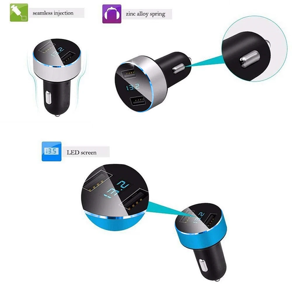 

3.1A LED Display Dual USB Car Charger for iPhone 11Pro Max Xiaomi Samsung Charger Universal mobile phone accessories Charger