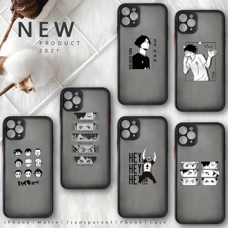 

Oya Haikyuu Love Volleyball anime Phone Case matte transparent For iphone 7 8 11 12 plus mini x xs xr pro max cover