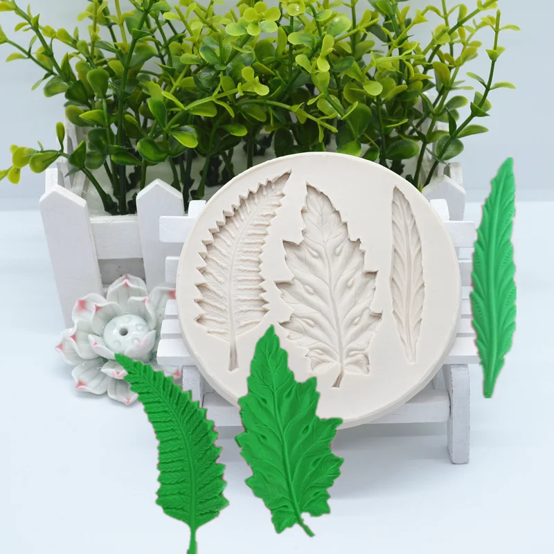 

3 leaves Resin Silicone Mold Baking Decoration Tool DIY Cake Chocolate Candy Dessert Fondant Moulds Sugar Artist Kitchenware