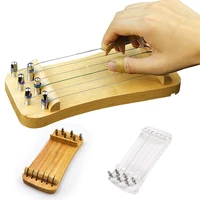 6 string protable doigt pour guzheng practice instrument paulownia mini guqin finger training exerciser rope zither musical