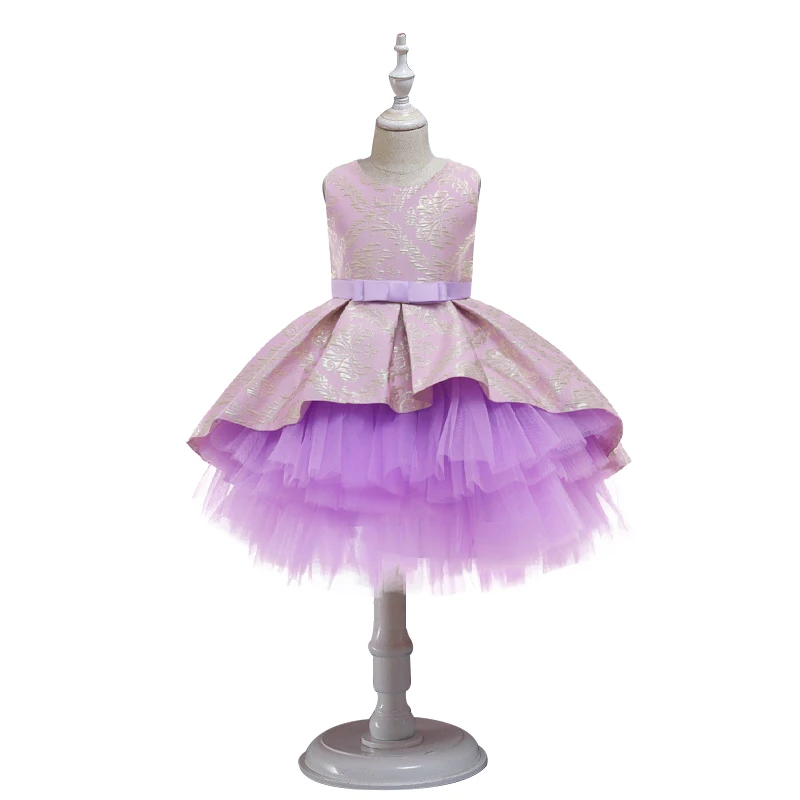 Платье для маленьких девочек жаккардовое платье принцессы с цветочным рисунком