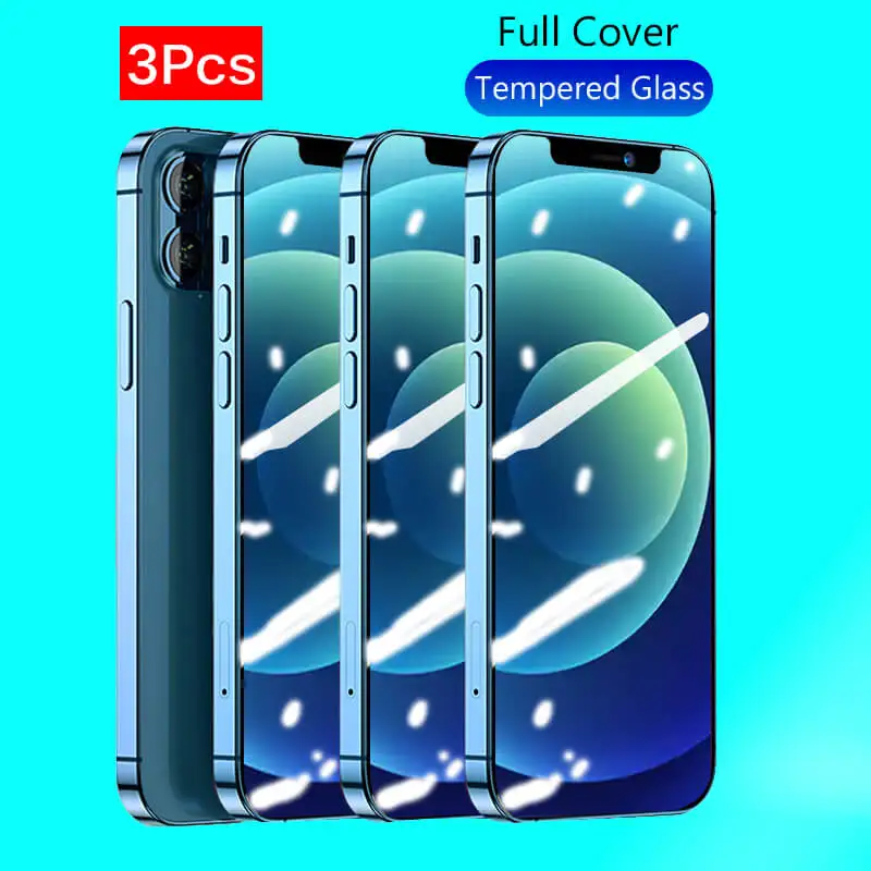 3 шт. Защитное стекло для iphone 12 мини защитное на iphone12 6 6s 7 8 Plus 7plus plus экрана