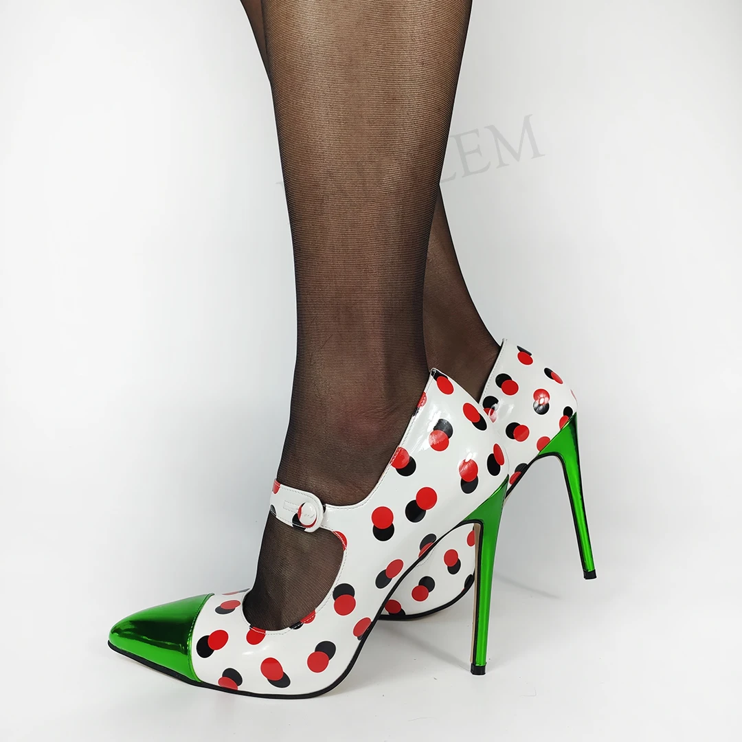 Женские туфли лодочки в горошек на каблуке 4 сезона|Женские туфли| |