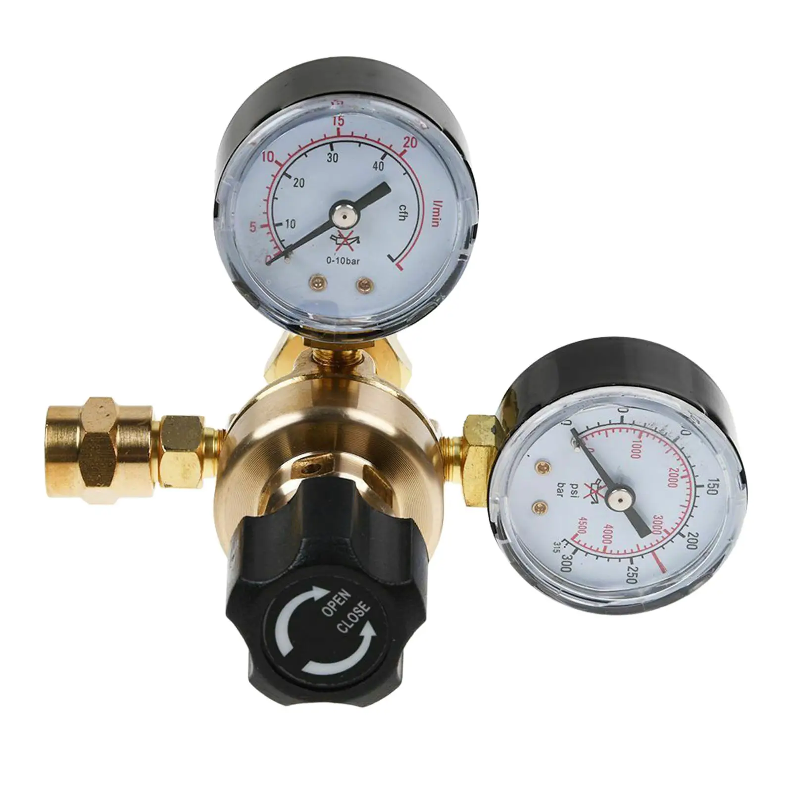 New Flow Meter Pressure Regulator Argon CO2 Reducer Reducing Valve Welding Gas Black |