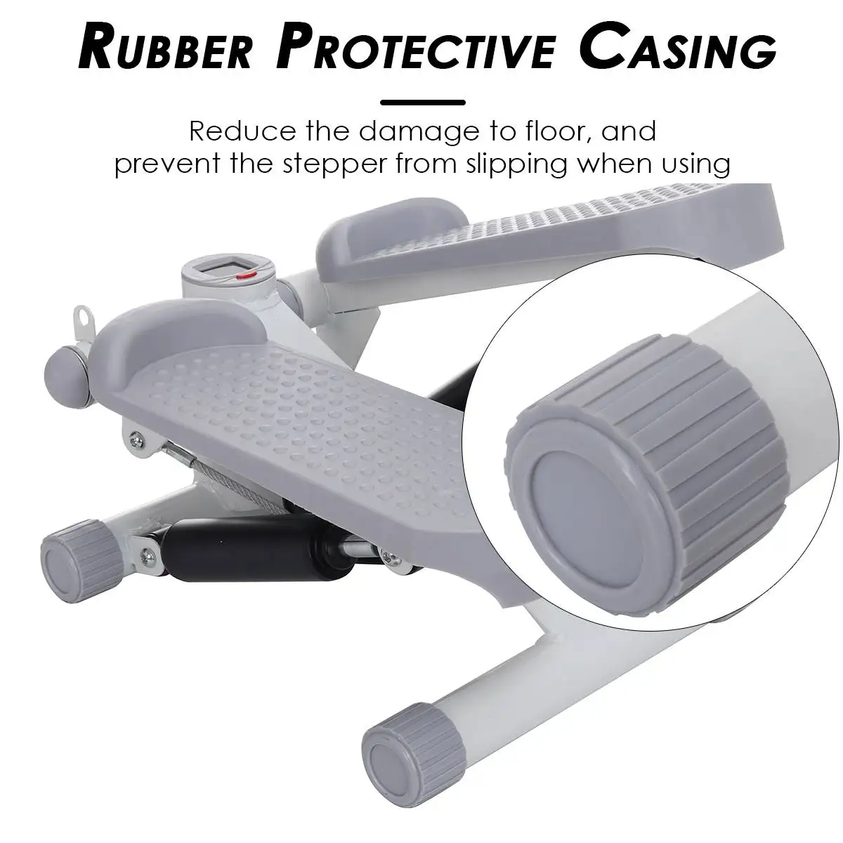 

265 lbs Steppers Household Weight Loss Multifunction Pedal Small Sports Fitness Equipment Slimming With Elastic Rope+LCD Monitor