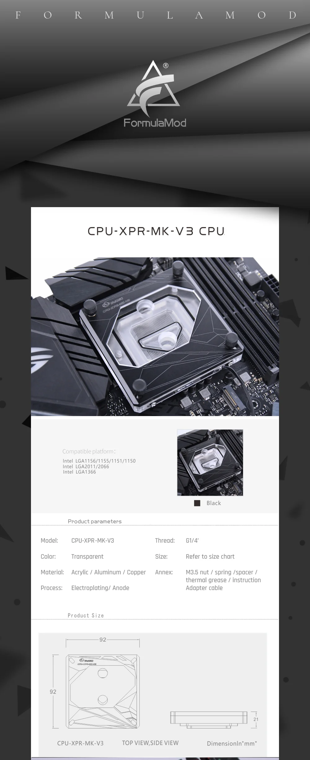 Bykski Процессор-XPR-MK-V3 для Intel Lga115x/2011/2066 Процессор водяное охлаждение блок освещения RBW Системы Microwaterway блок водяного охлаждения I7