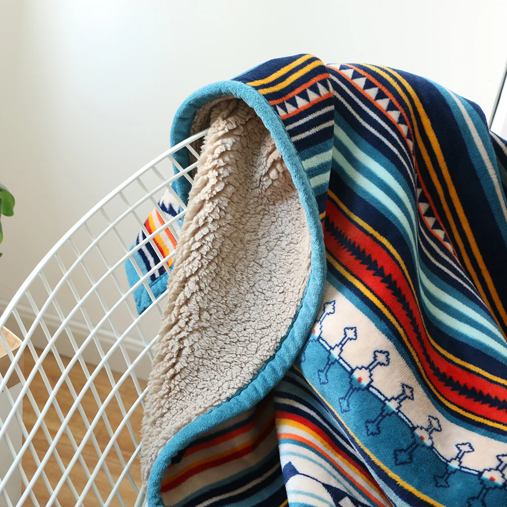 Геометрическое одеяло для дивана в богемном этническом стиле повседневный