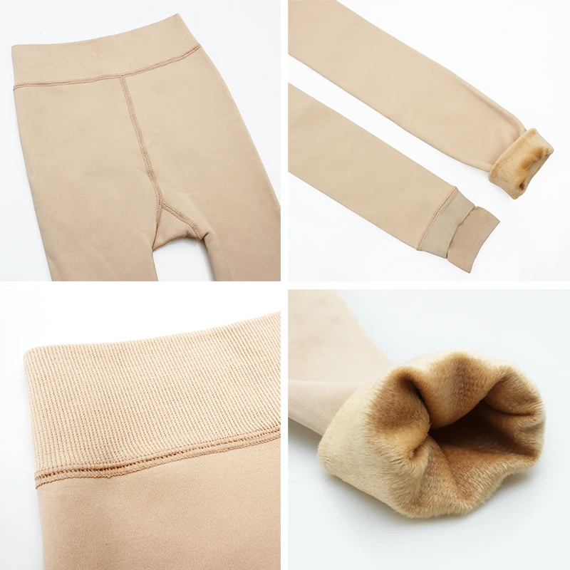 Женские зимние теплые леггинсы CHLEISURE бархатные плотные с высокой талией модные