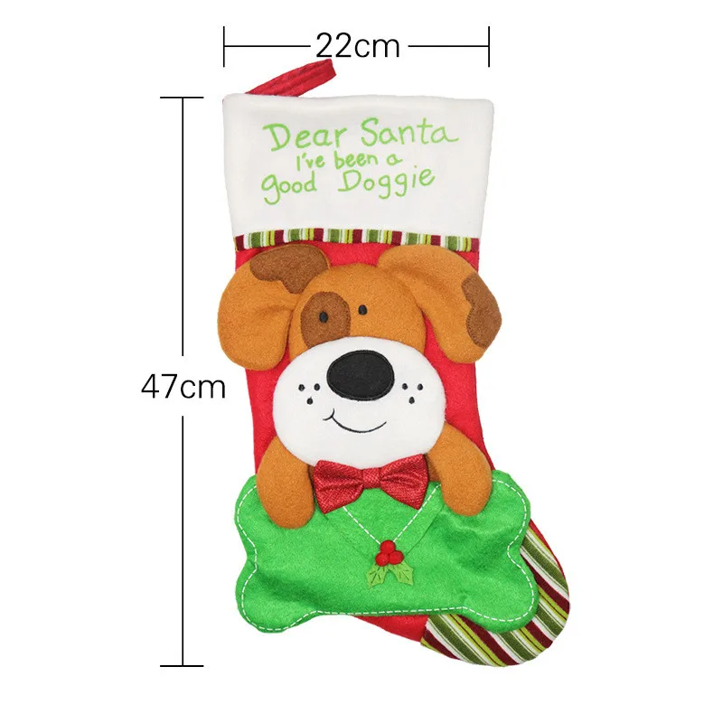 2020 New Cute Cat Dog Envelope Socks Christmas Stockings Year Candy Bag Gift Bags Kids Decorations | Дом и сад