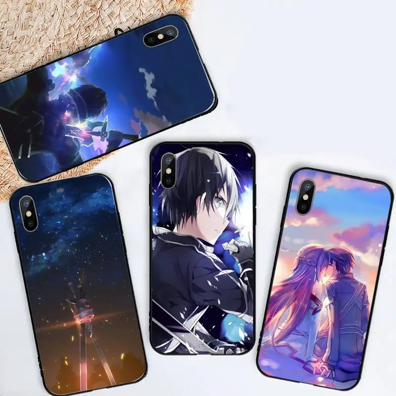 

Sword Art Online SAO anime Phone Case for iPhone 11 12 pro XS MAX 8 7 6 6S Plus X 5S SE 2020 XR mini