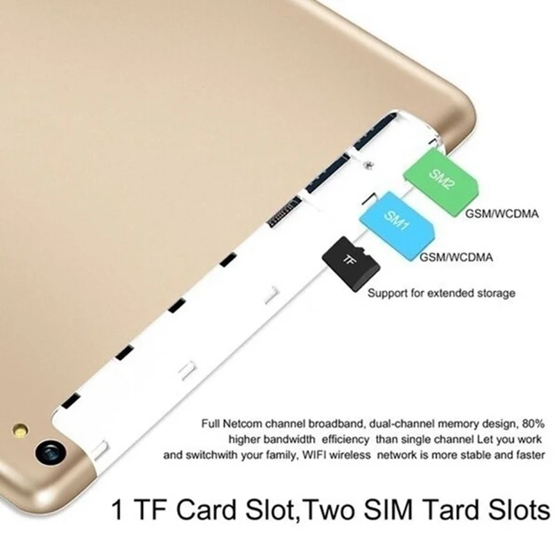 Планшетный ПК 10 1 дюйма 6G + 128G WiFi планшет Android 8 HD 2560*1600 Bluetooth игровой с двойной
