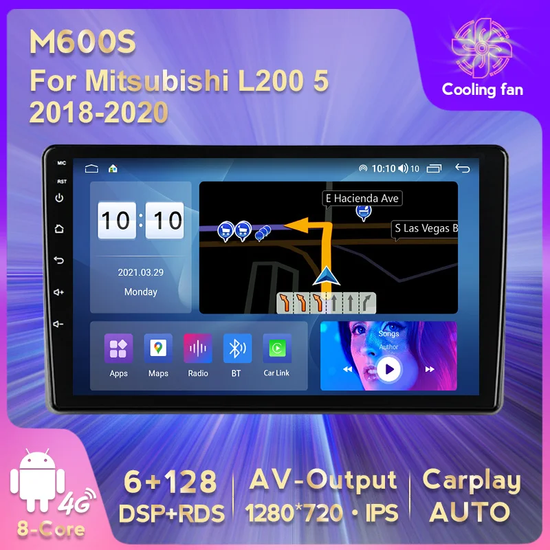 Автомагнитола MEKEDE 2 DIN IPS 6 + 128G DSP Android 11 мультимедийный плеер для Mitsubishi L200 5 2018 2020 GPS