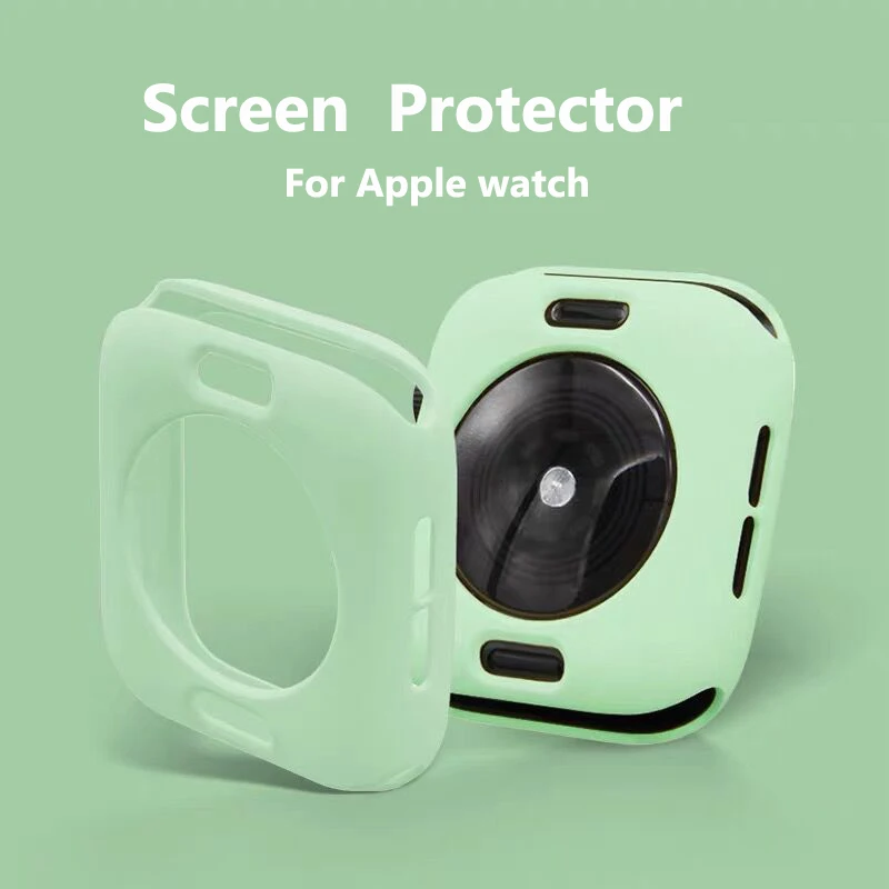 

Liquid Silicone Watch Case for Apple Watch 6 SE 5 4 3 Protect Cover for Iwatch Shell 38mm 42mm 40mm 44mm Soft Tpu Candy Color