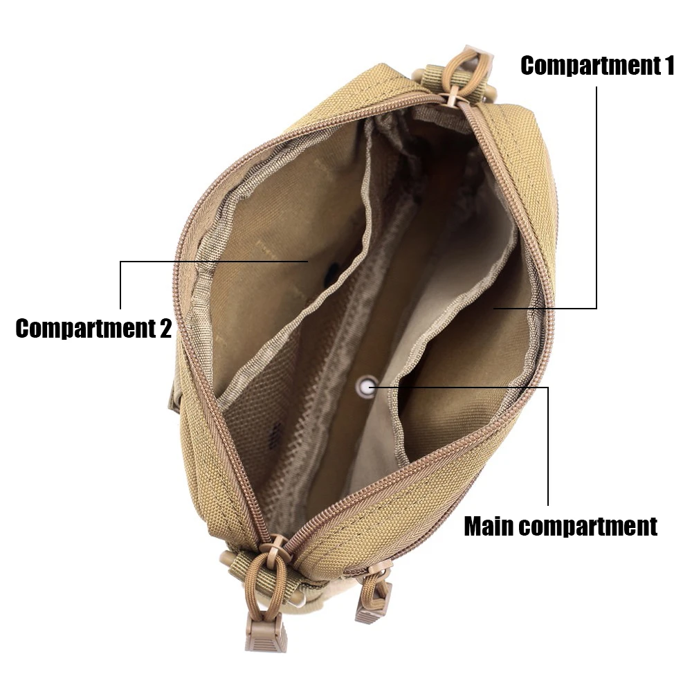 Тактическая Сумка Molle EDC, Военный Инструмент, поясная сумка на молнии, поясная сумка, аксессуар, прочный поясной чехол, многофункциональная сумка