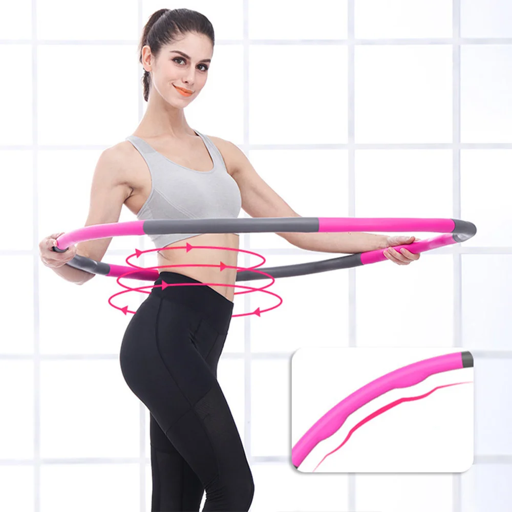 

9/8/7 Knots Fitness Hoop Foam Yoga Hoop Weight Loss Waist Exercise Slimming Sport Hoop Massage Loop Fitness Circle Indoor Gym