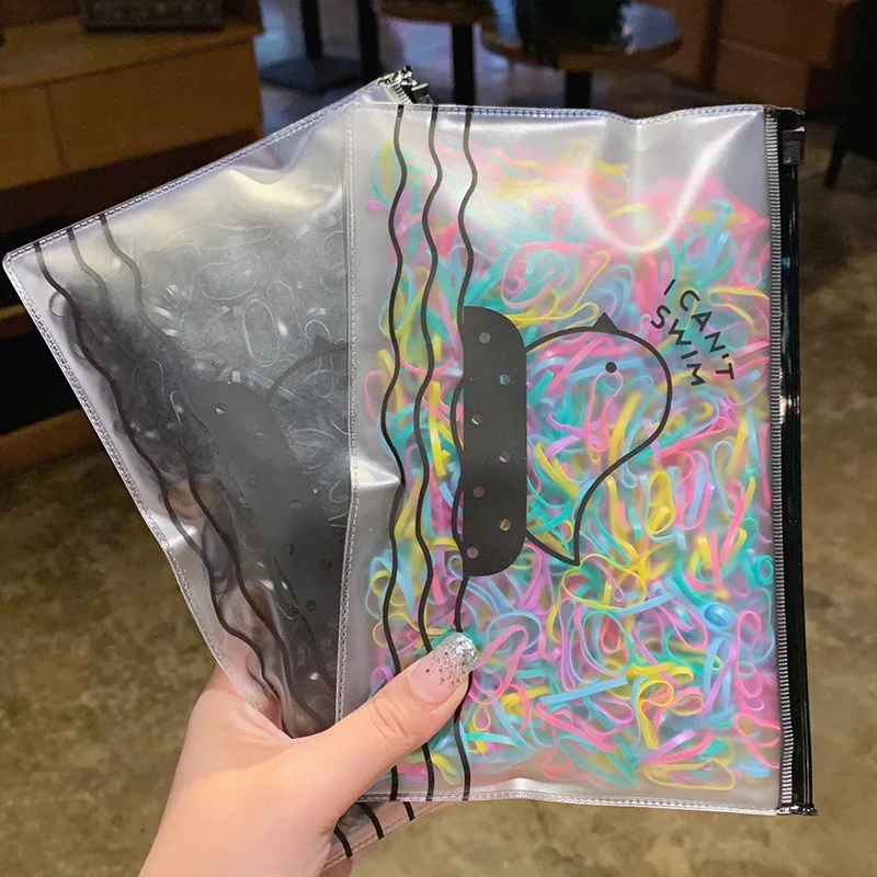 1000 шт. эластичные Разноцветные Одноразовые резинки для волос|Резинки| |