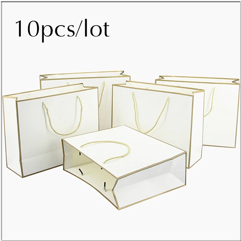 10x с рамкой бумажный подарочный пакет для рекламы одежды портативный тоут-пакет