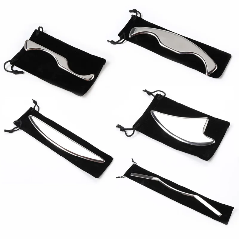 

Stainless Steel Myofascial Knife Gua Sha Scraper IASTM Therapy Massage Tool Deep Tissue Fascia Recovery Muscle Relaxation Care