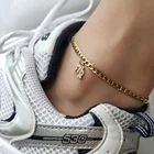 Браслет на ногу Женский, с фианитами, для пляжа, регулируемая длина, LDA54