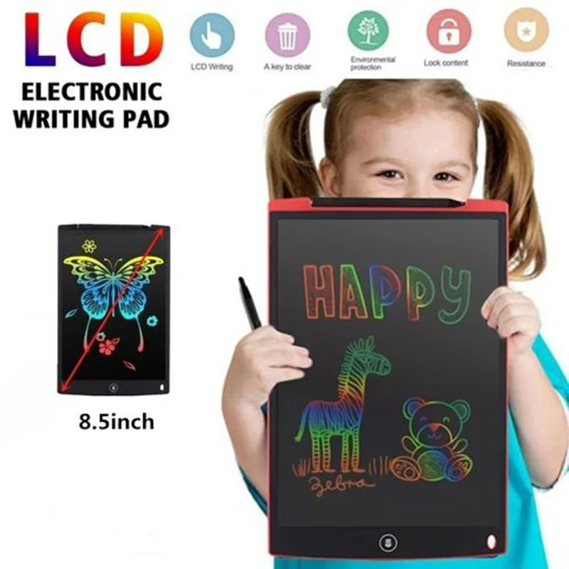Tablero Electr&oacute;nico de dibujo de 8,5 pulgadas, tableta de escritura con pantalla LCD, tabletas gr&aacute;ficas digitales de dibujo, tableta electr&oacute;nica de escritura a mano + bol&iacute;grafo-2