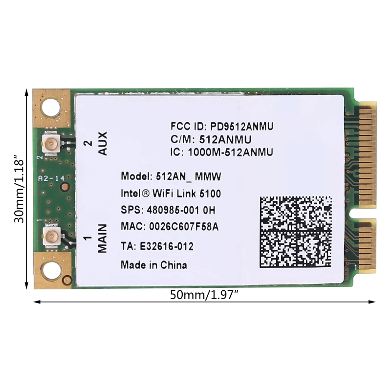 Wi Fi соединение 5100 AGN 300 м Беспроводной карты 2 4G + 5G Dual Band веб для CQ40 CQ45| |
