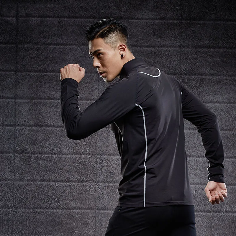 Толстовка Мужская Фитнес костюм свободный длинный рукав Быстросохнущий осень