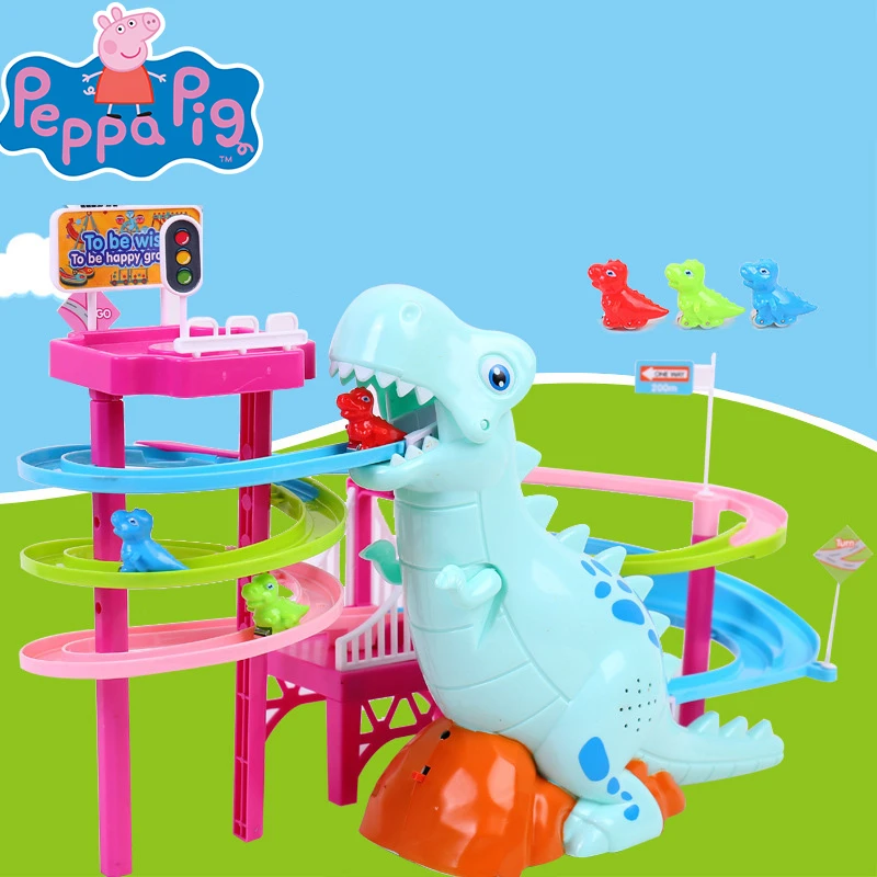 Милый мультяшный Свинка Пеппа игрушки для скалолазания лестницы динозавр горка