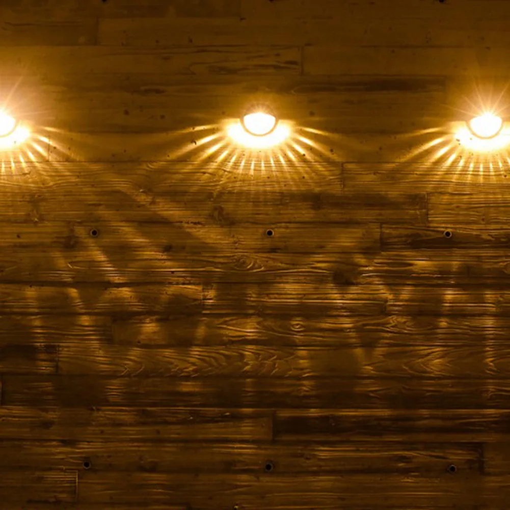 

4pcs Yard Wireless Landscape Lamp Outdoor Waterproof Garden Decor Splash Resistant Easy Install Solar Fence Light Patio Pathway