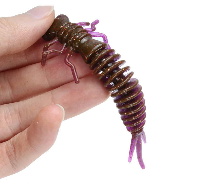 10 шт. 55 мм 75 Мягкая приманка червяк рыболовные приманки для джиггинга наживки из