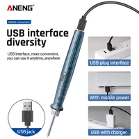 aneng portable usb soldering iron professional electric heating tools rework with indicator light handle welding repair tool