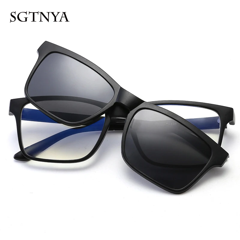 Очки солнцезащитные квадратные для мужчин и женщин модные поляризационные