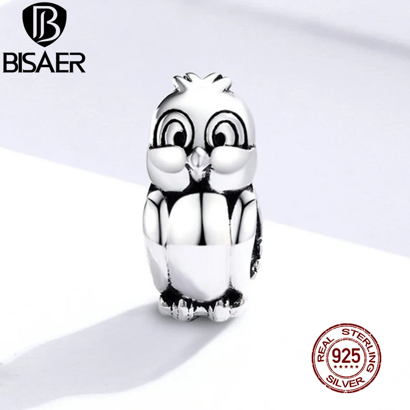 

Bird Charms Collection BISAER 100% 925 Sterling Silver Little Cartoon Bird Beads for Jewelry Making Silver 925 Jewelry ECC1469