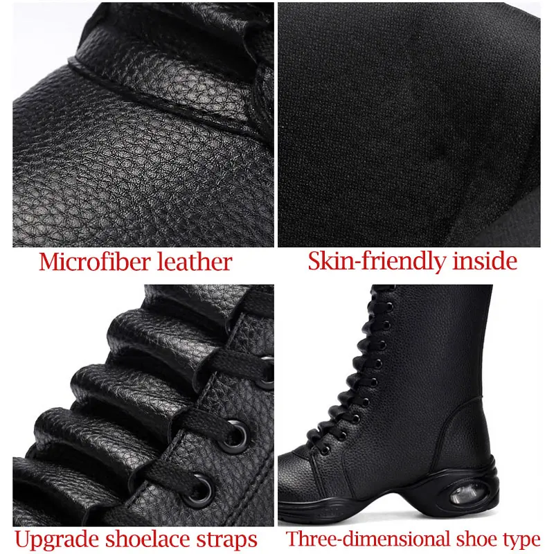 

Warm Women Dance Boots Latin Dance Shoes White Autumn Winter Sport Shoes Size 42 Soft Sole High Thick Woman Boots Dance Sneakers