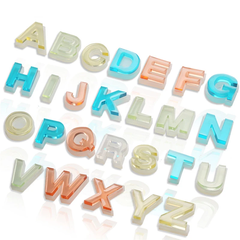 

Silicone DIY Letters Moulds Mold Epoxy Resin Jewelry Pendant Making Tool Crafts