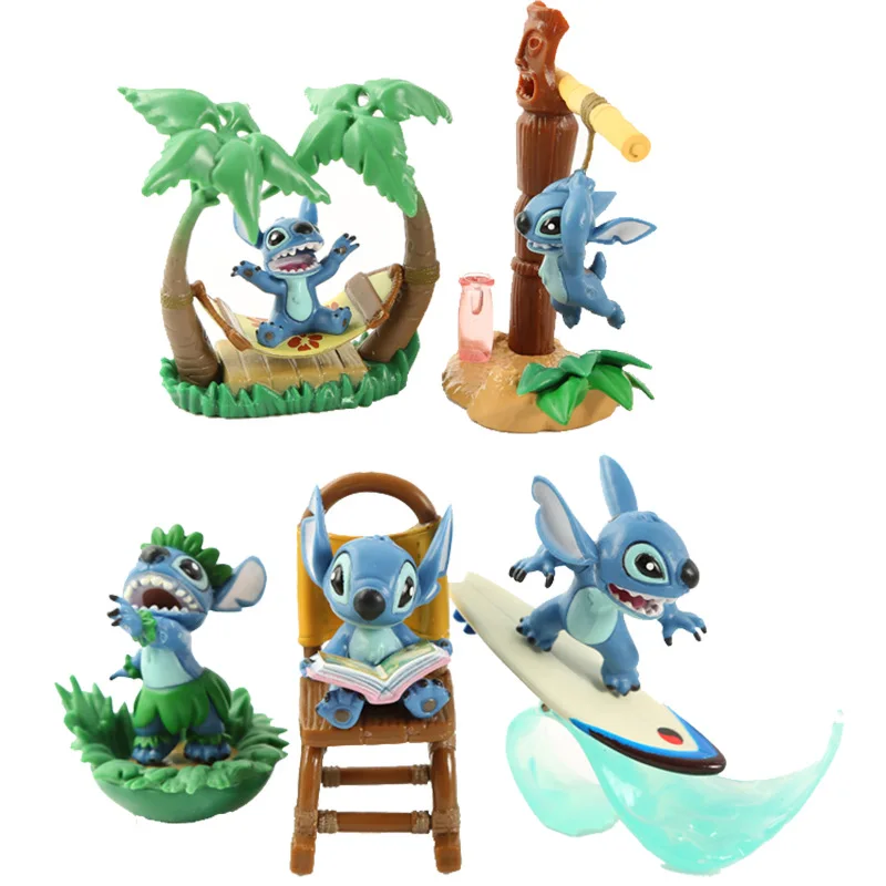 Lilo Stitch 626 фигурка игрушка крутая Летняя серия торта декоративная игрушка куклы подарок на день рождения
