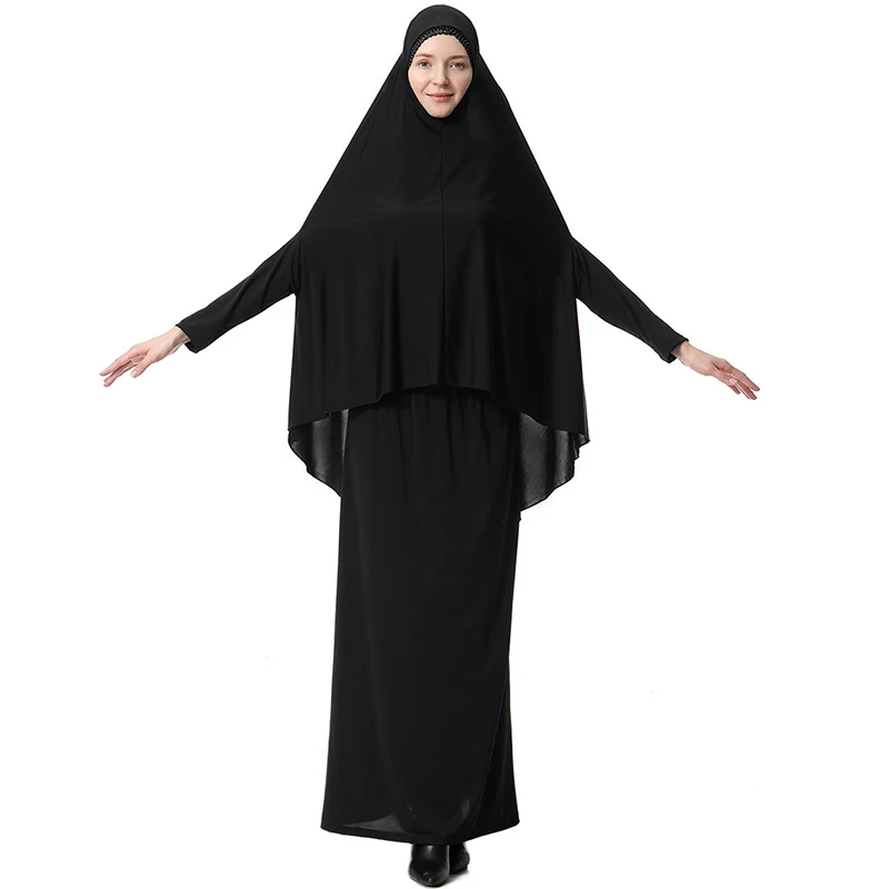 

ИД Мубарак абайя Дубай женский хиджаб юбка костюм молочный шелк Пакистанская африканская молитвенная одежда в этническом стиле мусульманс...