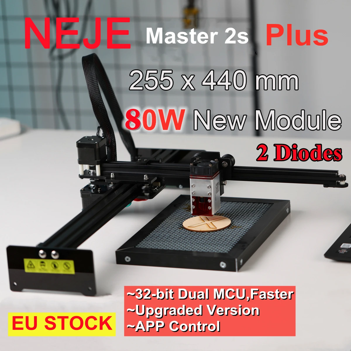 NEJE Master 2S Plus 80 Вт ЧПУ маршрутизатор лазерный резак гравер гравировальный станок