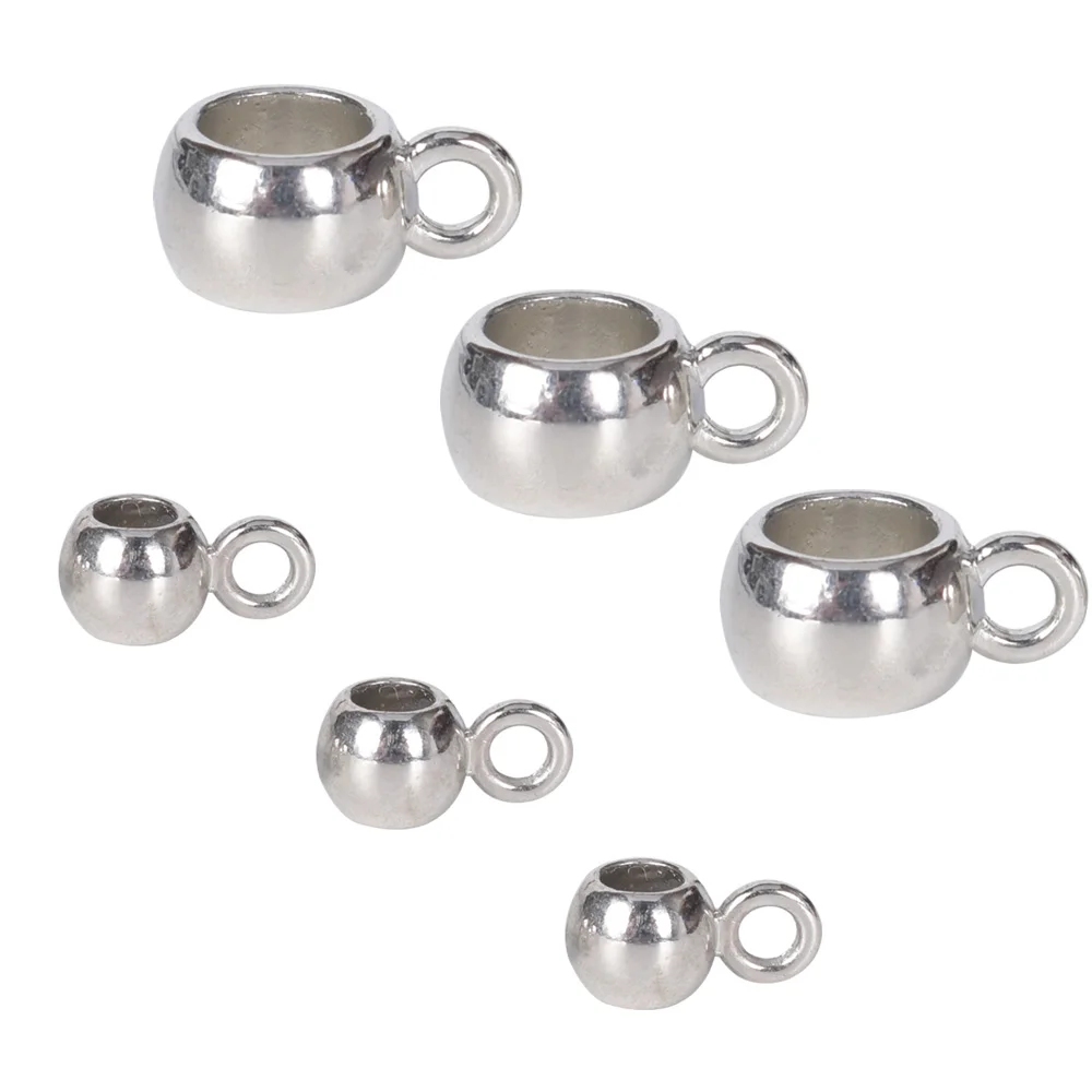 

30Pcs/Lot Big Hole Beads Clip Clasp Pendant Diy Bails Necklace Connector Findings Bracelet Loose Spacer Bead For Jewelry Making