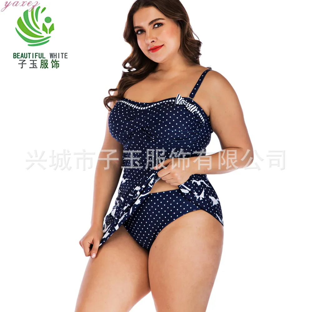 Консервативное Платье с принтом Чайка юбка высокой талией бикини размера плюс 5XL