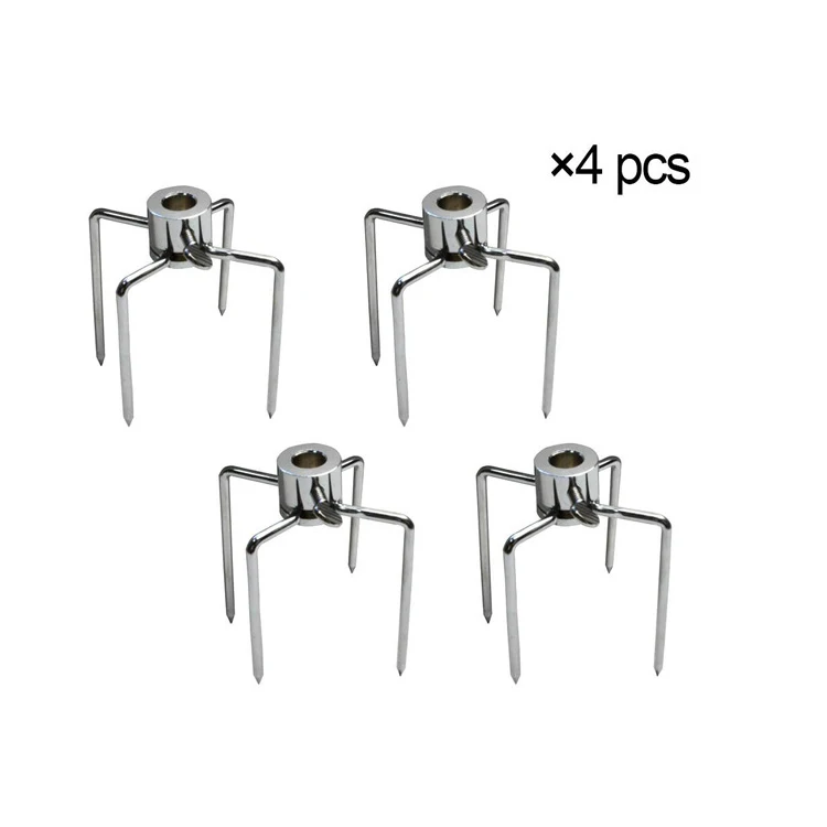 

4Pcs Picnic Charcoal BBQ Fork 11cm 4 Forked Grilled Beef Kebab Skewer Chicken Drumstick Turkey Fork Barbecue Roast Accessories