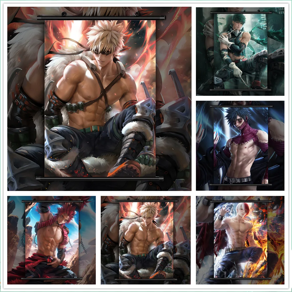 Boku No My Hero Академия Bakugou Katsuki Todoroki Shoto Midoriya Izuku Аниме Манга домашнее украшение для