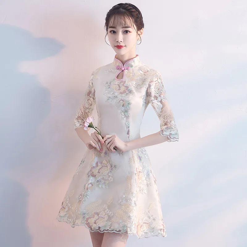 Элегантное тонкое сексуальное платье Cheongsam классическое для сцены китайское