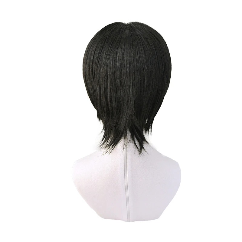 

Demon Slayer Kimetsu no Yaiba Kibutsuji Muzan Black Short Curly Wig Cosplay Costume Heat Resistant Synthetic Hair Wigs